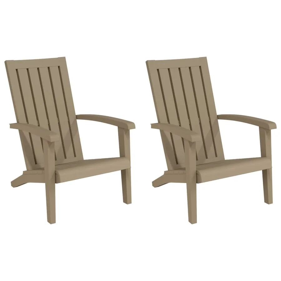 Chaises de jardin Adirondack lot de 2 marron clair PP - 2