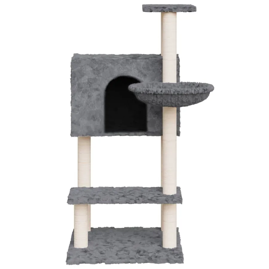 Arbre à chat avec griffoirs en sisal Gris foncé 108,5 cm - 4