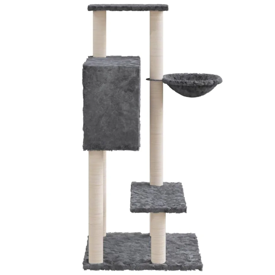 Arbre à chat avec griffoirs en sisal Gris foncé 108,5 cm - 5