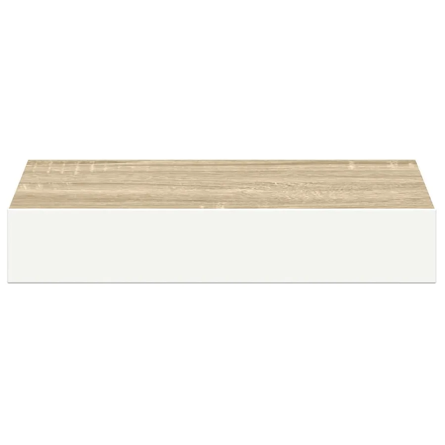 Étagères murales 4 pcs Chêne et blanc 23x23,5x3,8 cm MDF - 7