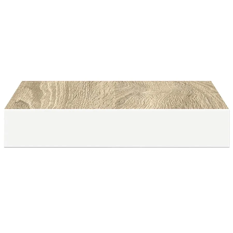 Étagères murales 4 pcs Chêne et blanc 23x23,5x3,8 cm MDF - 8