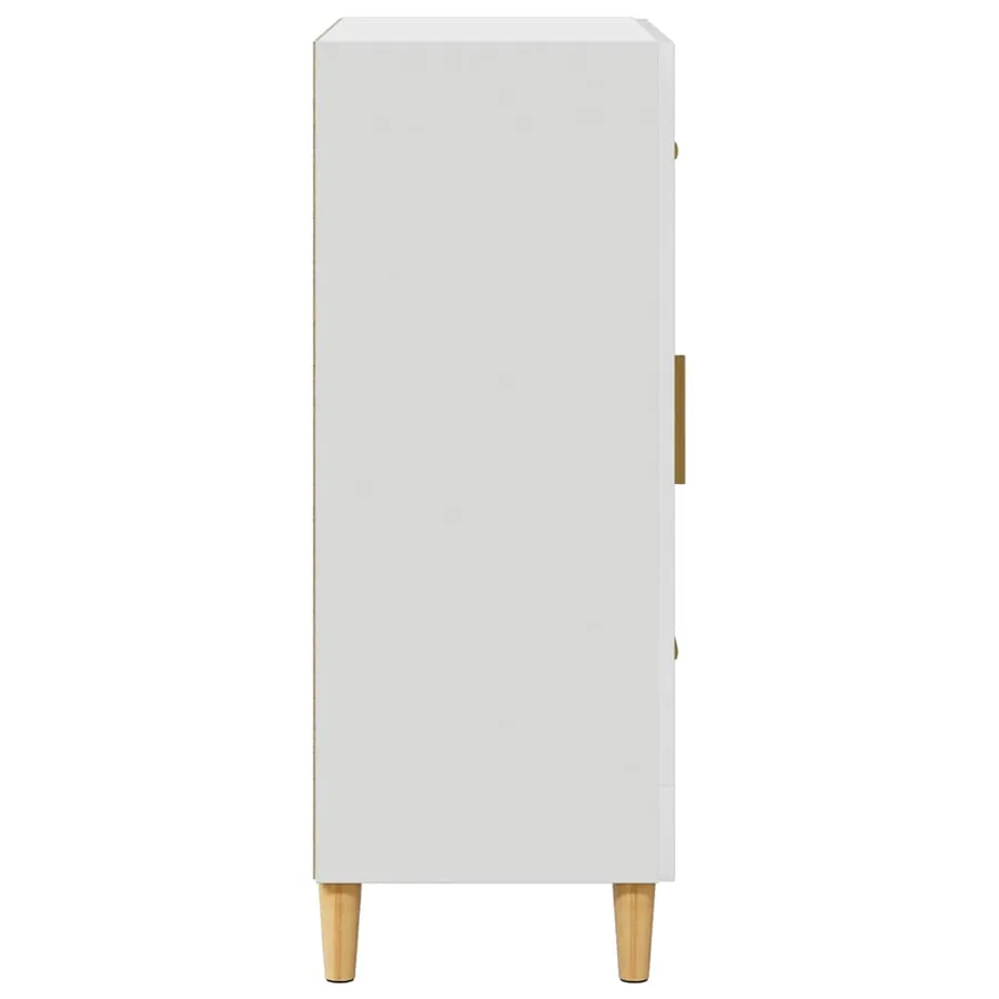 Buffet Blanc 69,5x34x90 cm Bois d'ingénierie - 6