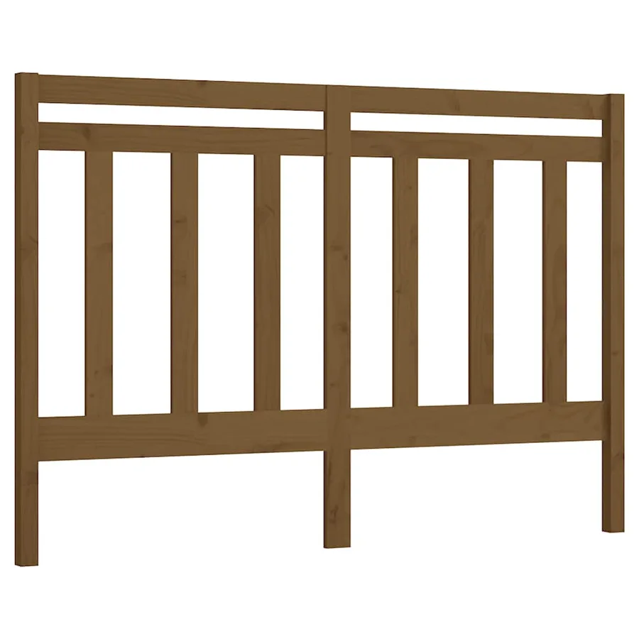 Tête de lit Marron miel 166x4x100 cm Bois massif de pin - 2