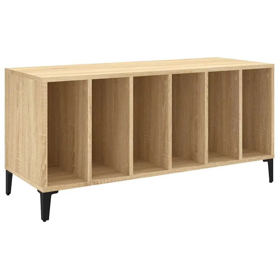 Armoire à disques chêne sonoma 100x38x48 cm bois d'ingénierie - 2
