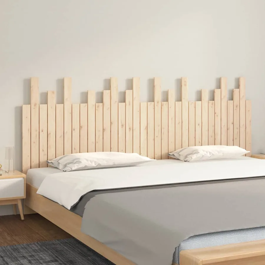 Tête de lit murale 204x3x80 cm Bois massif de pin