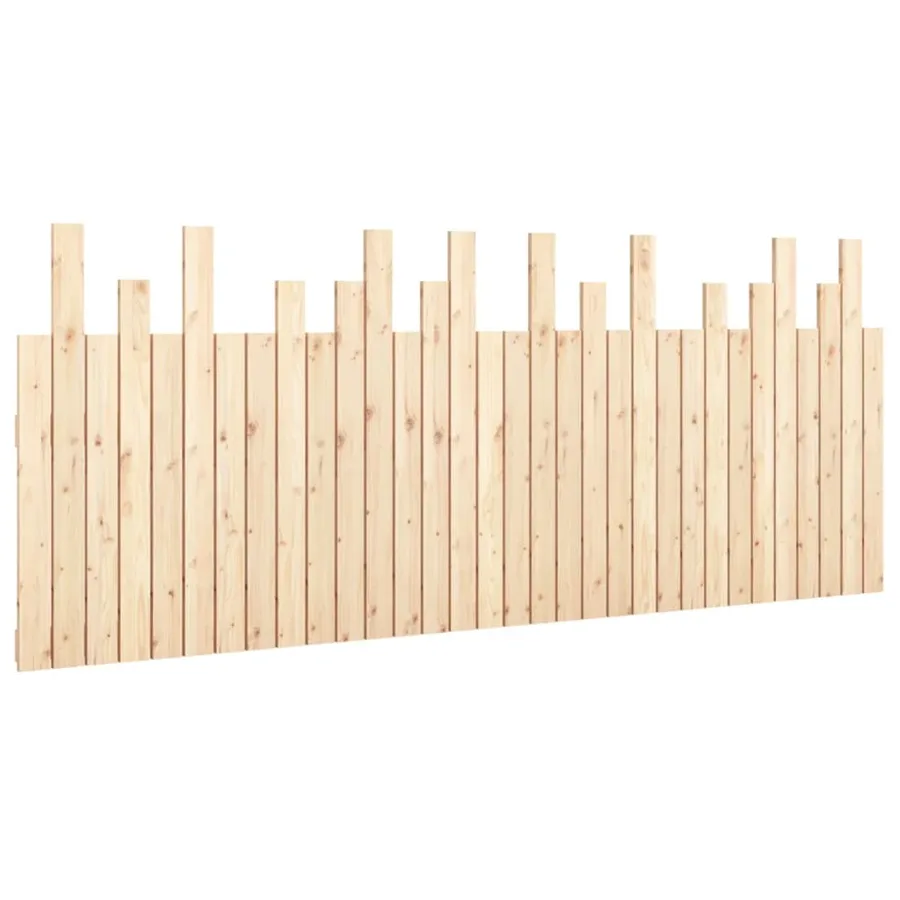 Tête de lit murale 204x3x80 cm Bois massif de pin - 2