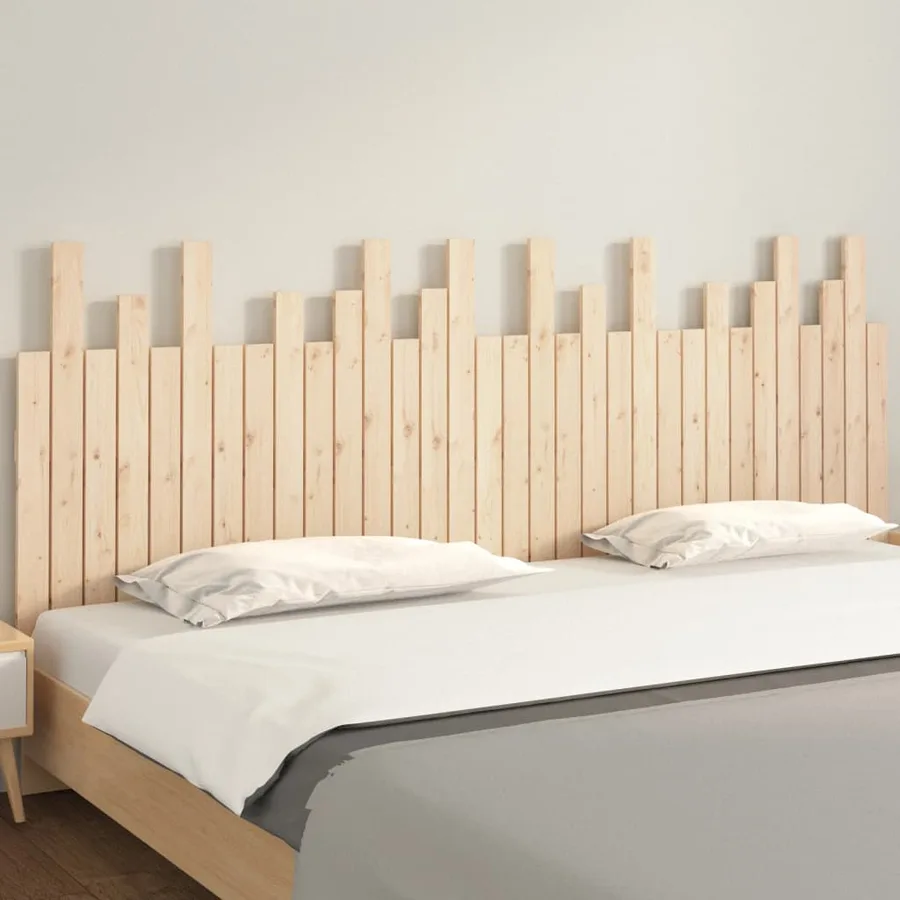 Tête de lit murale 204x3x80 cm Bois massif de pin - 3