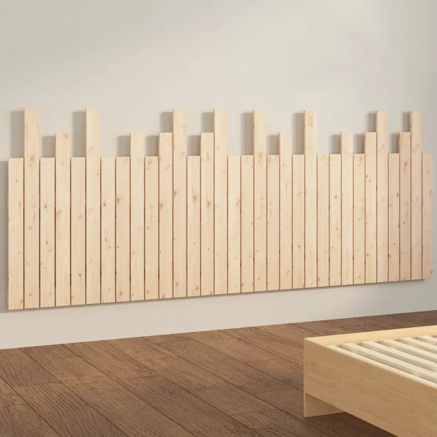 Tête de lit murale 204x3x80 cm Bois massif de pin - 4
