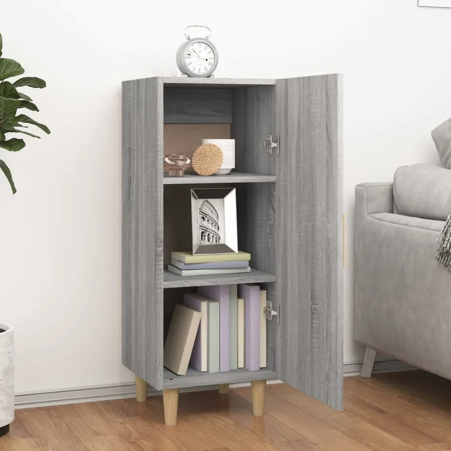 Buffet Sonoma gris 34,5x34x90 cm Bois d'ingénierie - 3
