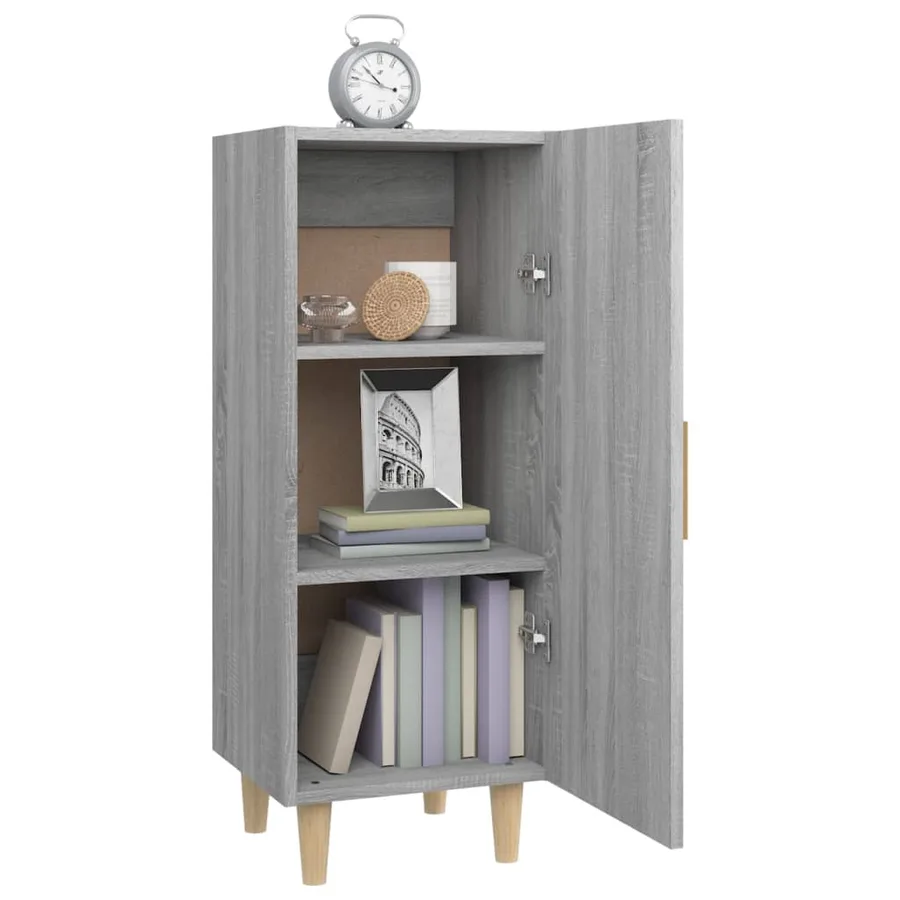 Buffet Sonoma gris 34,5x34x90 cm Bois d'ingénierie - 4