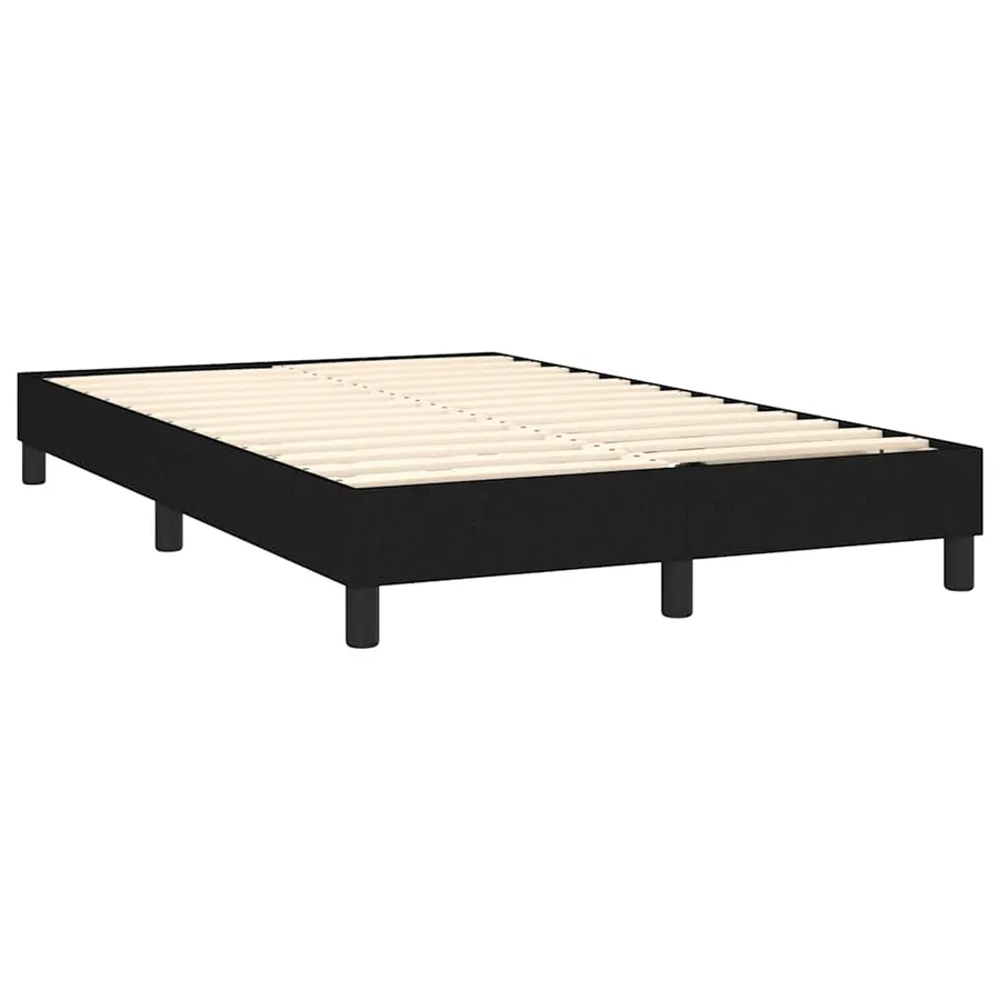 Sommier à lattes de lit avec matelas LED Noir 120x200 cm Tissu - 5