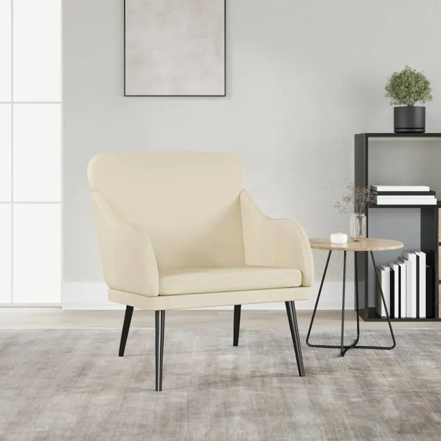 Fauteuil Crème 63x76x80 cm Similicuir