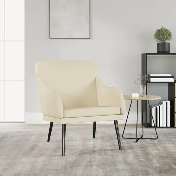 Fauteuil Crème 63x76x80 cm Similicuir