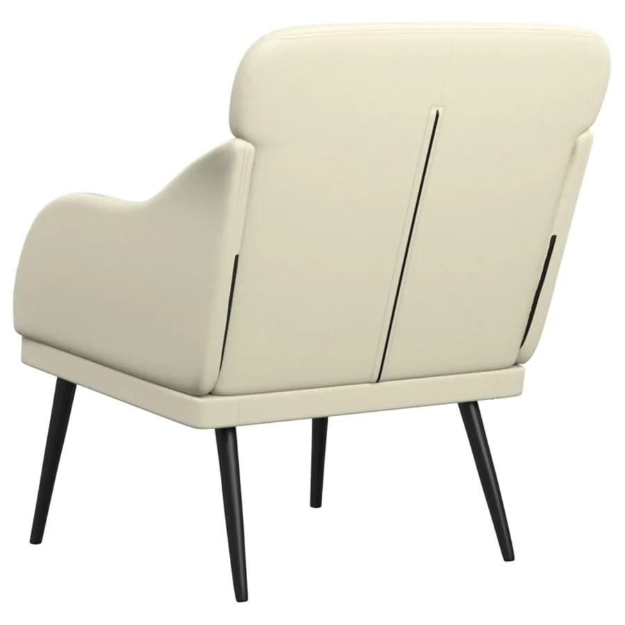 Fauteuil Crème 63x76x80 cm Similicuir - 5