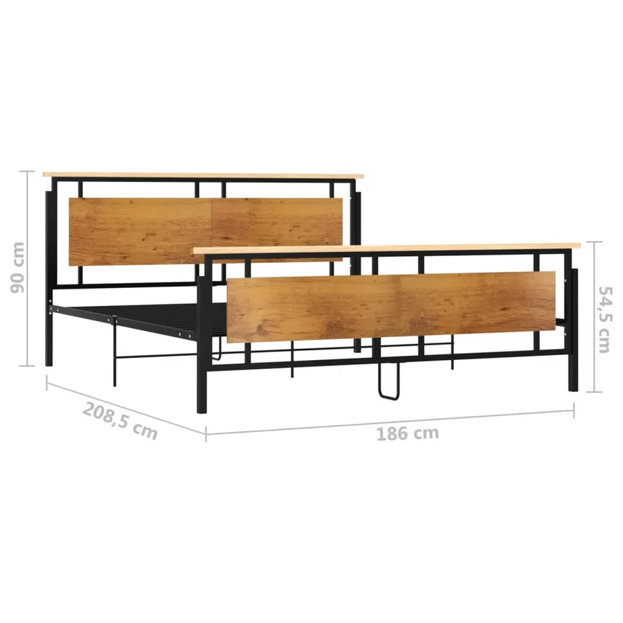 Cadre de lit sans matelas métal 180x200 cm - 7