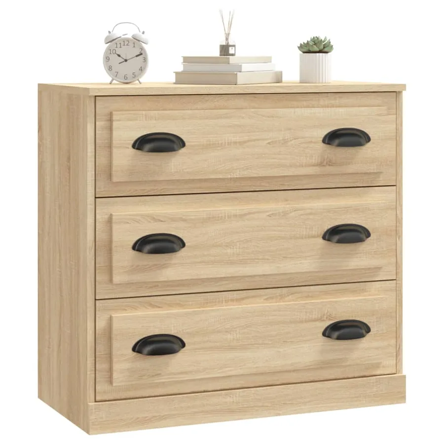 Buffet chêne sonoma 70x35,5x67,5 cm bois d'ingénierie - 8