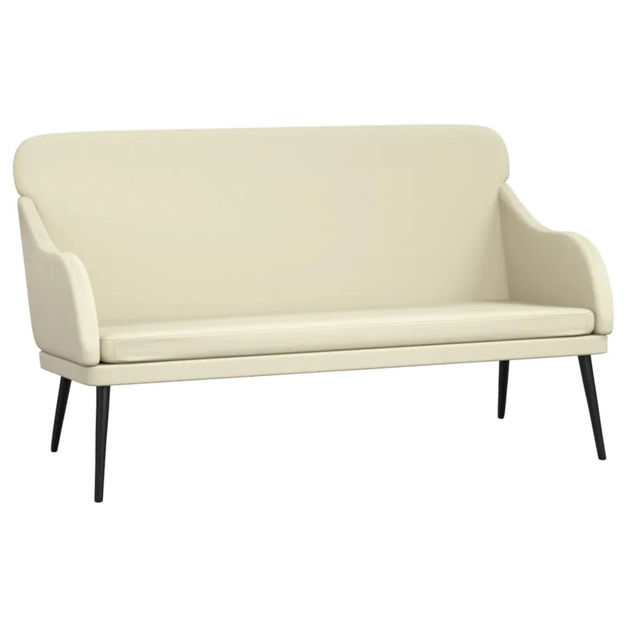 Banc Crème 110x76x80 cm Similicuir - 2