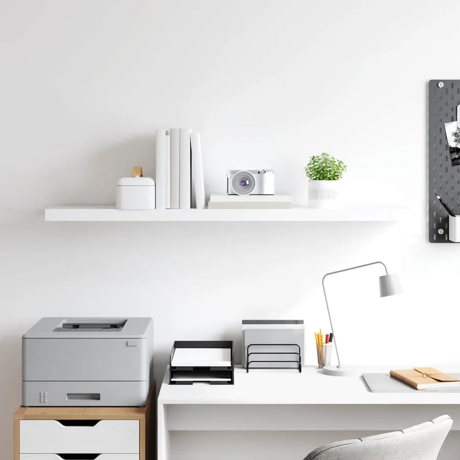 Étagère murale flottante blanc 120x23,5x3,8 cm MDF - 3