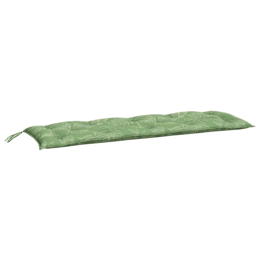 Coussin de banc de jardin motif de feuilles 150x50x7 cm - 2