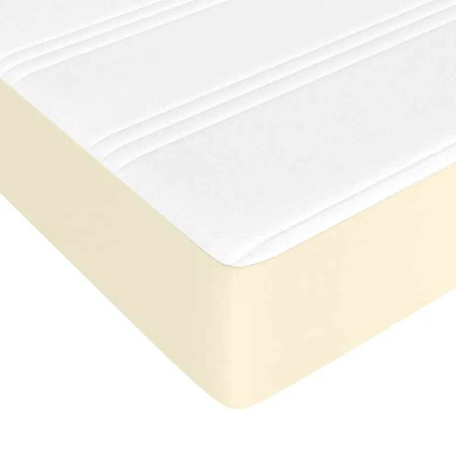 Matelas de lit à ressorts ensachés fermeté moyenne Crème 140x200x20 cm - 5