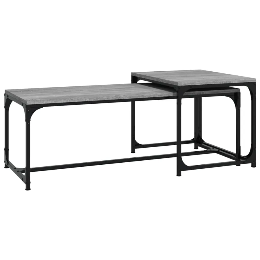 Tables basses 2 pcs Sonoma gris Bois d'ingénierie - 2