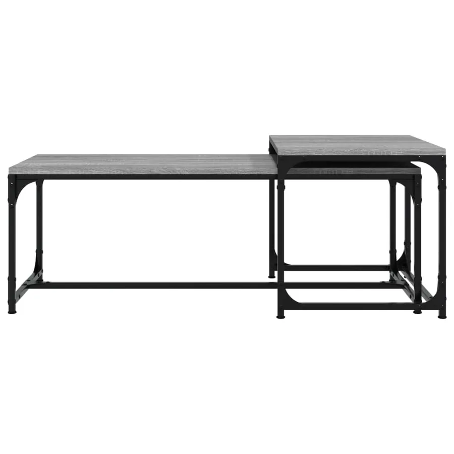 Tables basses 2 pcs Sonoma gris Bois d'ingénierie - 4