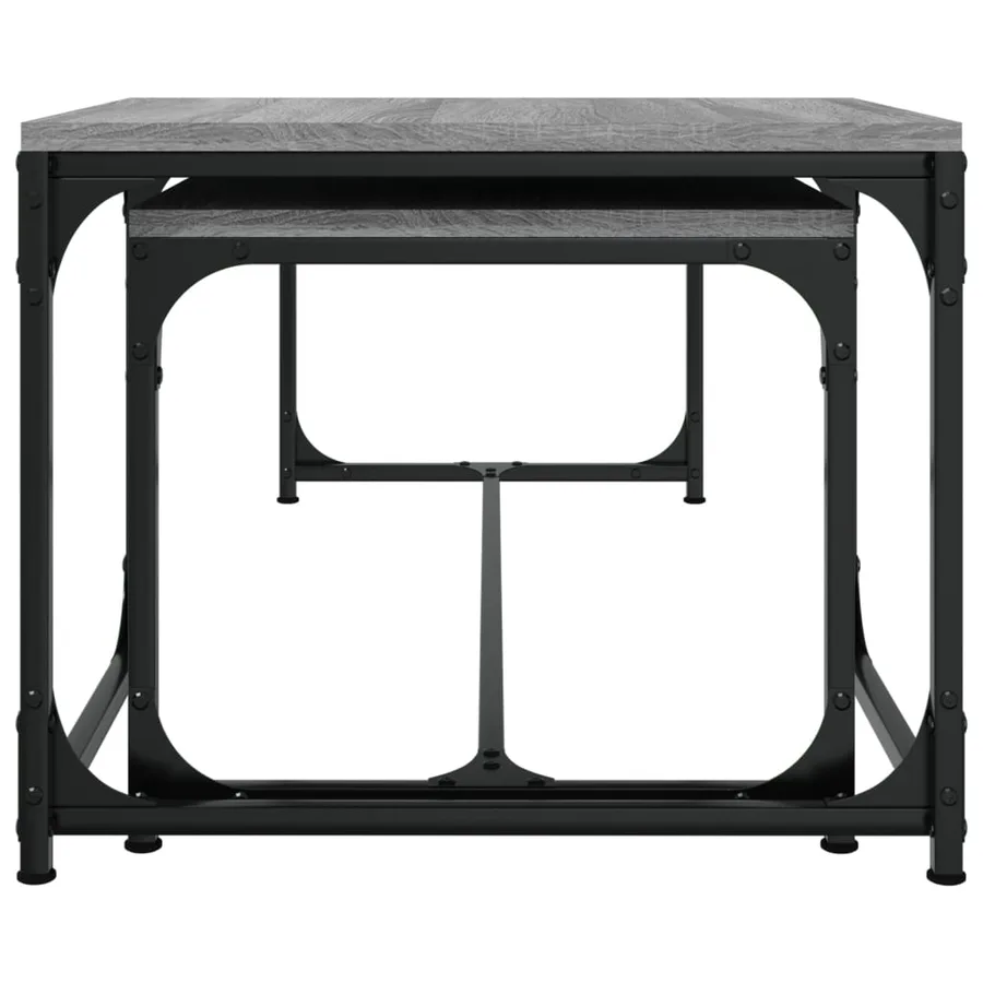 Tables basses 2 pcs Sonoma gris Bois d'ingénierie - 5