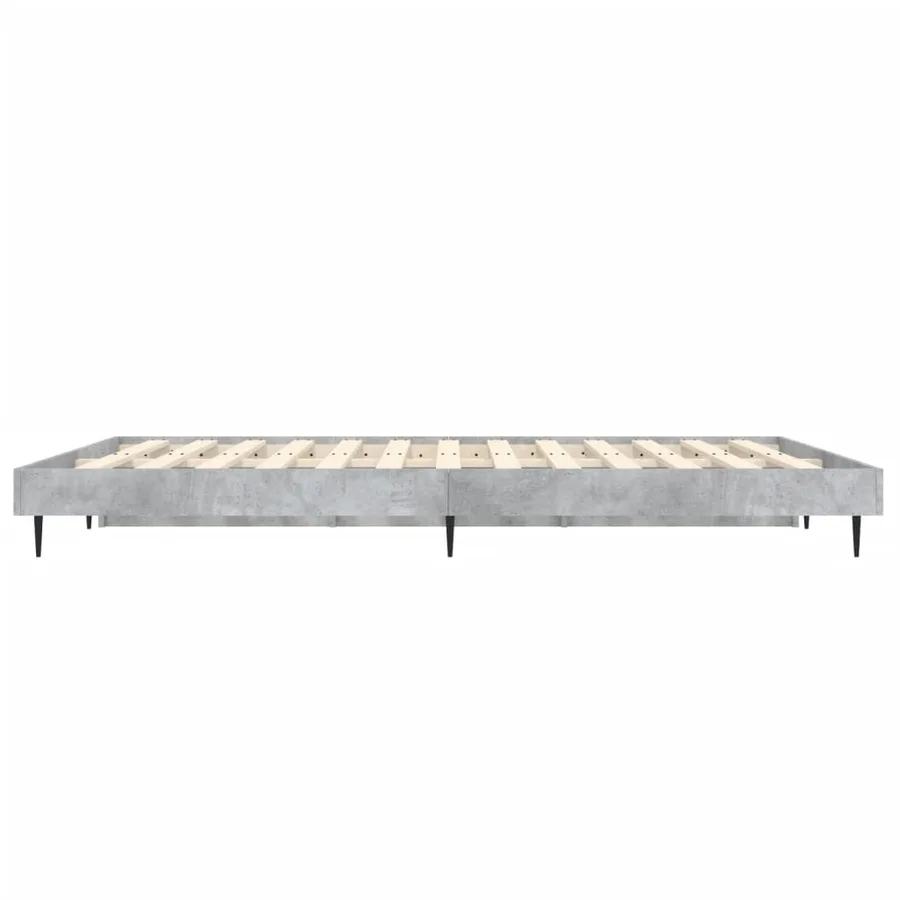 Cadre de lit sans matelas gris béton 140x190 cm - 7