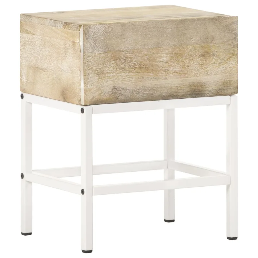 Table de chevet 40x30x50 cm Bois de manguier massif - 10