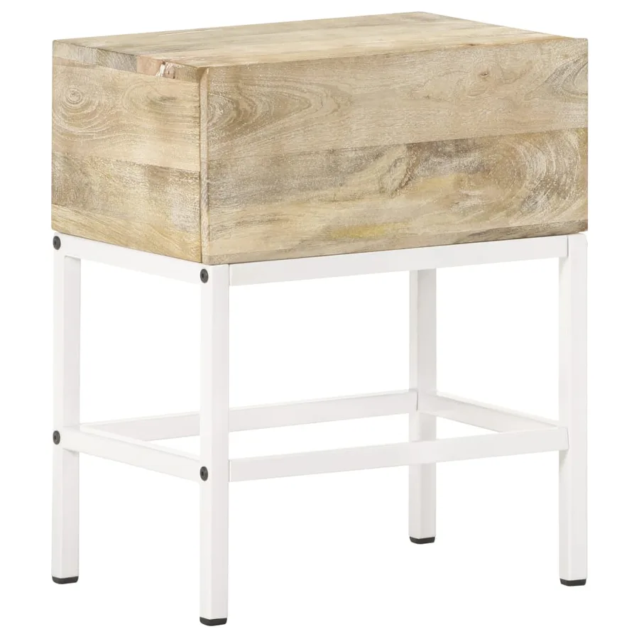 Table de chevet 40x30x50 cm Bois de manguier massif - 11