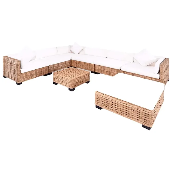 Ensemble de canapés 27 pcs Rotin naturel