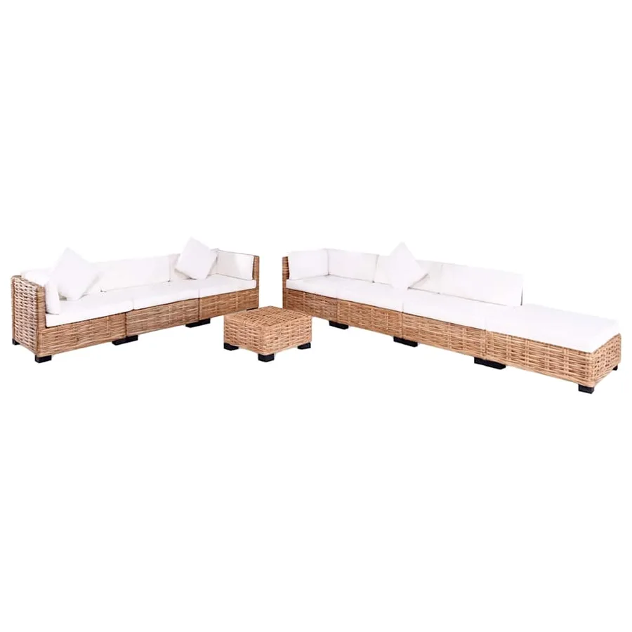 Ensemble de canapés 27 pcs Rotin naturel - 2