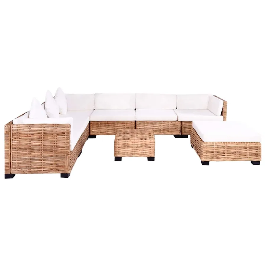 Ensemble de canapés 27 pcs Rotin naturel - 3
