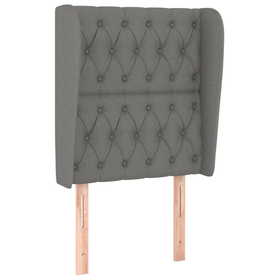 Sommier à lattes de lit avec matelas Gris foncé 80x200 cm Tissu - 6