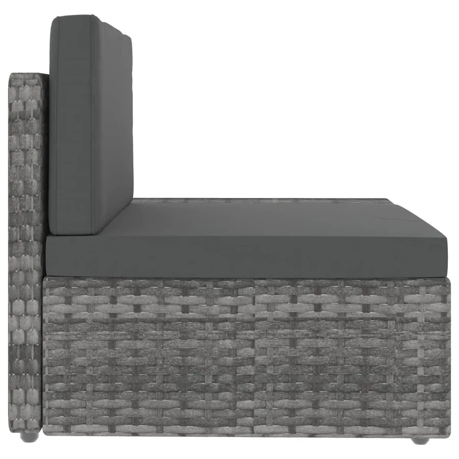 Salon de jardin 8 pcs Résine tressée Gris - 11