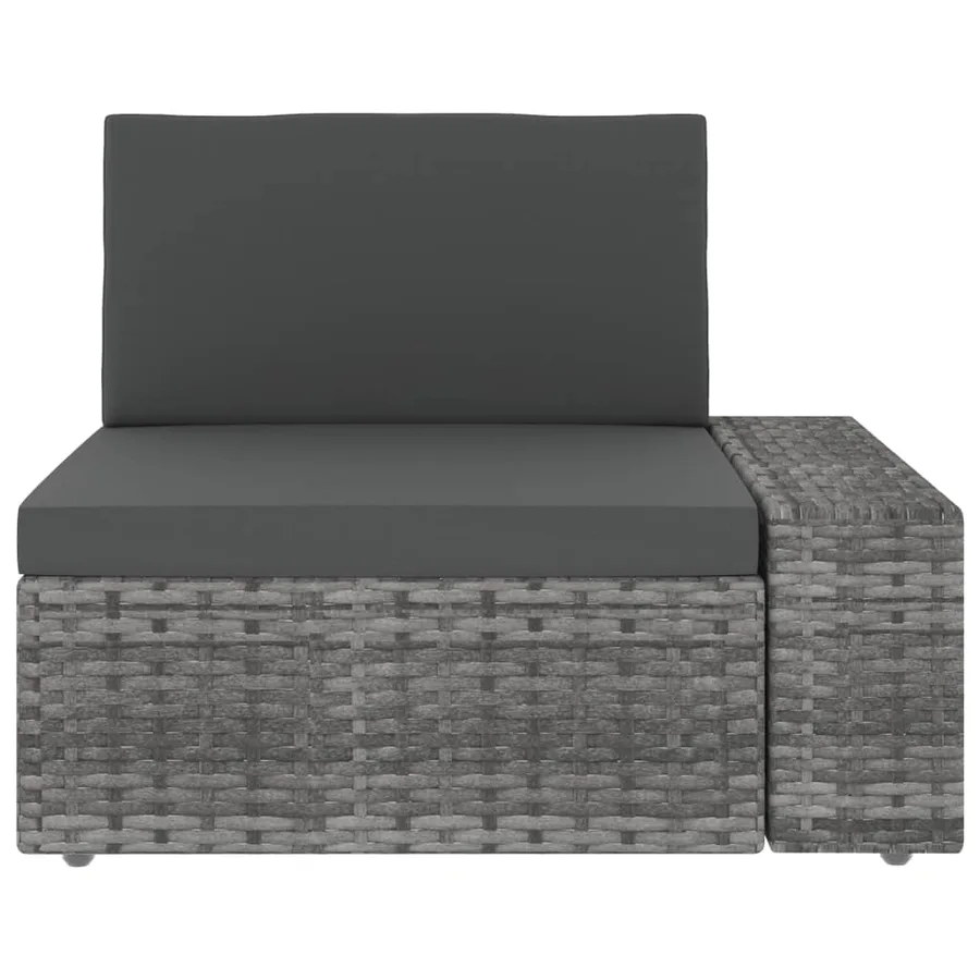 Salon de jardin 8 pcs Résine tressée Gris - 9