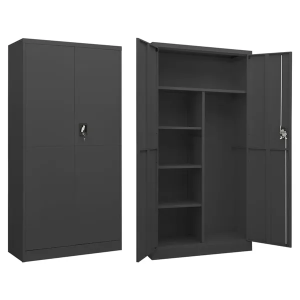Armoire à casiers Anthracite 90x40x180 cm Acier