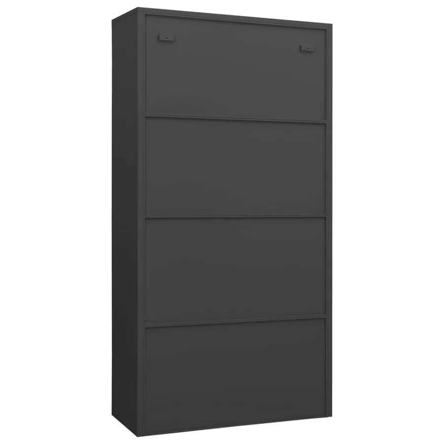 Armoire à casiers Anthracite 90x40x180 cm Acier - 4