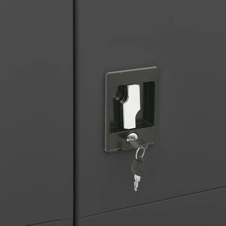 Armoire à casiers Anthracite 90x40x180 cm Acier - 7