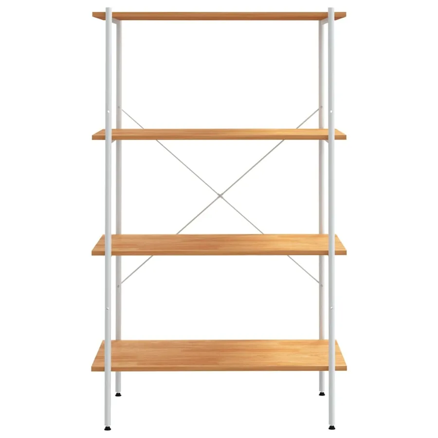 Étagère à 3 niveaux Blanc et chêne 80x40x130 cm - 3