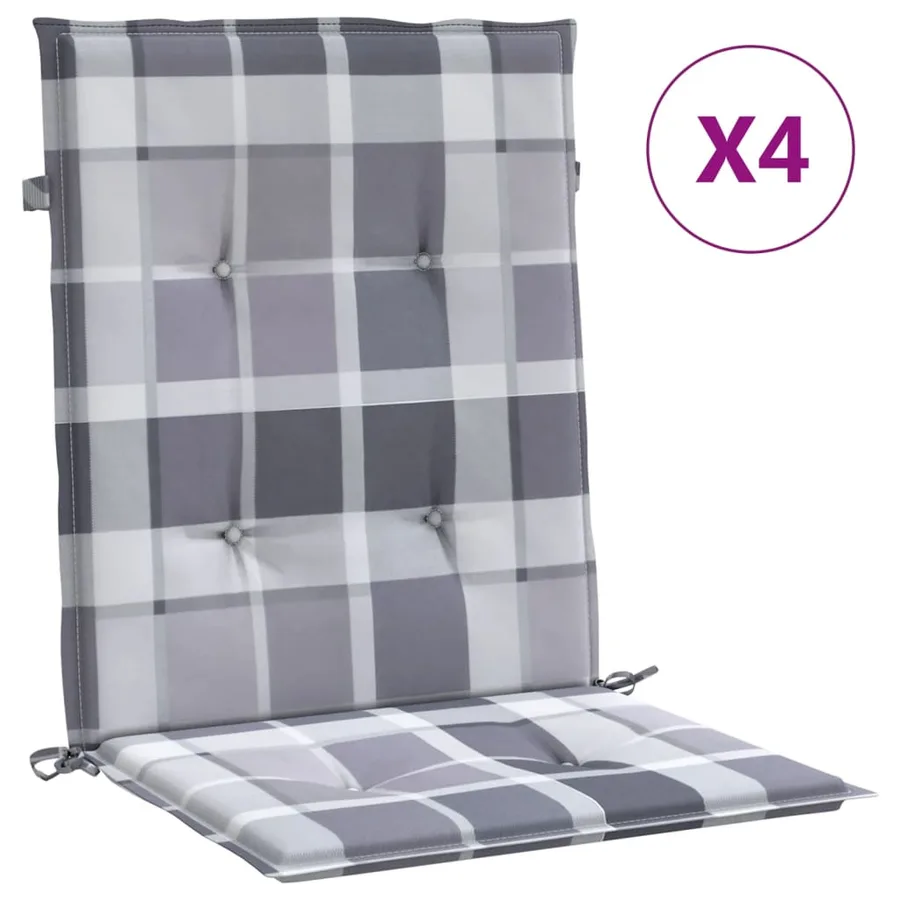 Coussins de chaise de jardin à dossier bas lot de 4 - 2