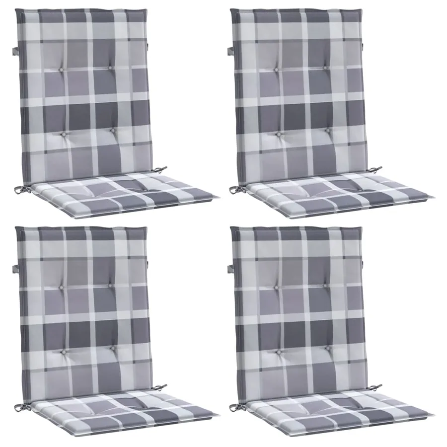 Coussins de chaise de jardin à dossier bas lot de 4 - 3