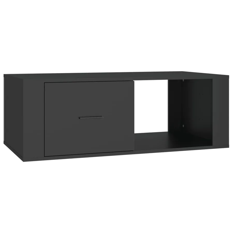 Table basse Noir 100x50,5x35 cm Bois d'ingénierie - 2