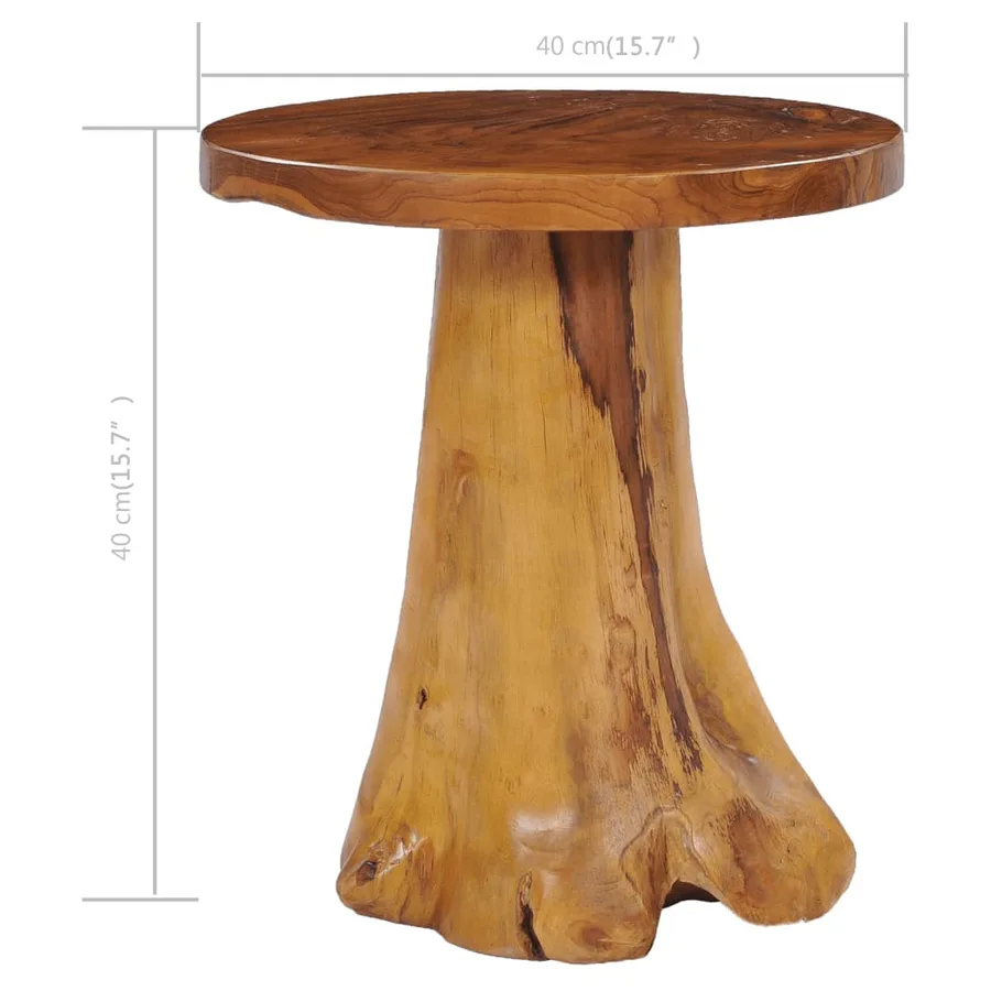 Table basse 40x40 cm Bois de teck massif - 4