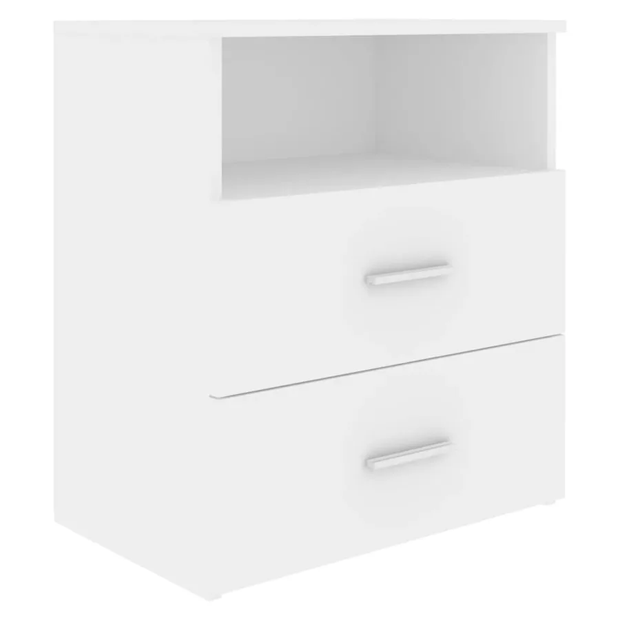 Table de chevet Blanc 50x32x60 cm - 2