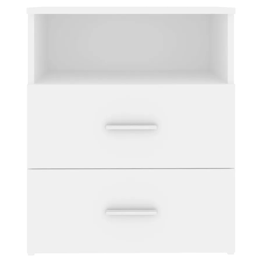 Table de chevet Blanc 50x32x60 cm - 5