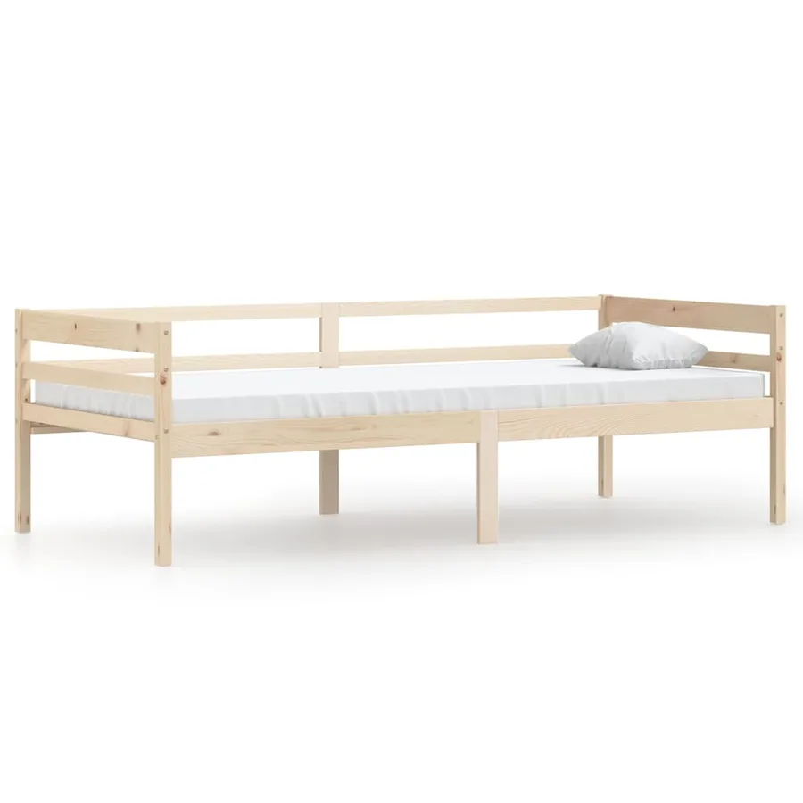 Cadre de lit sans matelas bois de pin massif 90x200 cm - 2