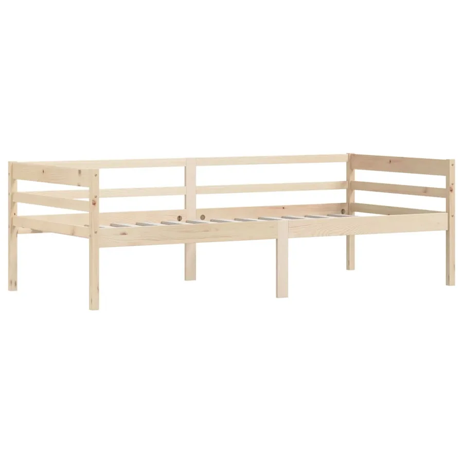 Cadre de lit sans matelas bois de pin massif 90x200 cm - 3
