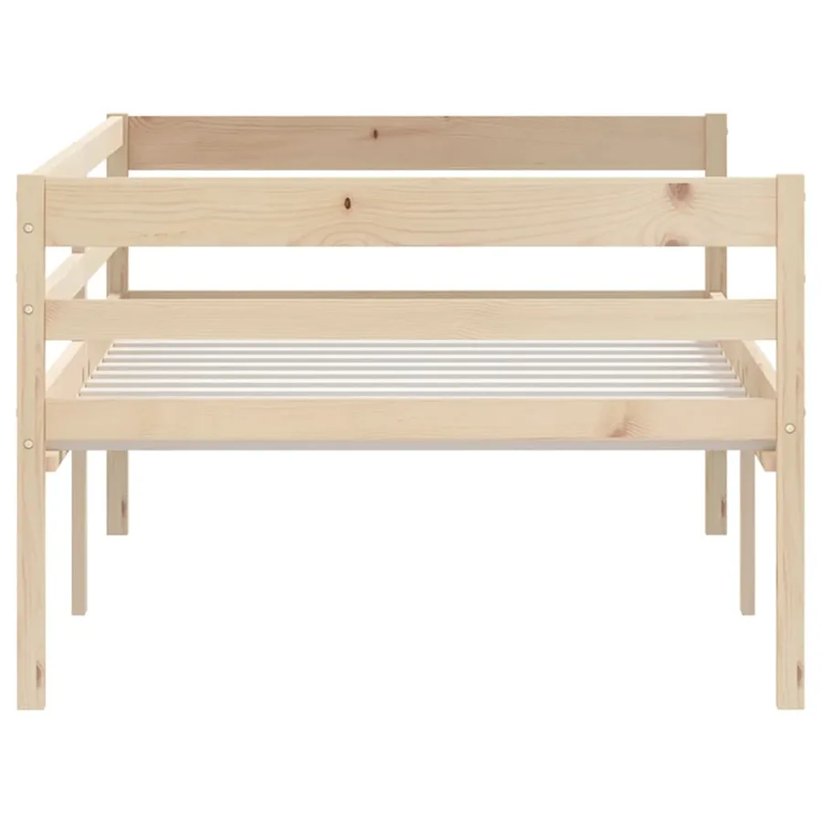 Cadre de lit sans matelas bois de pin massif 90x200 cm - 5