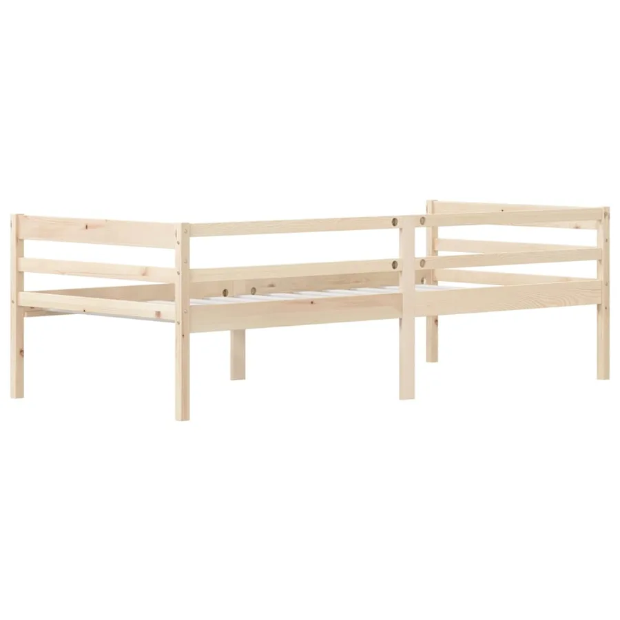 Cadre de lit sans matelas bois de pin massif 90x200 cm - 6